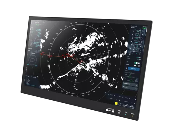 Visualizzazione radar Raymarine IMO Pathfinder sull’unità display
